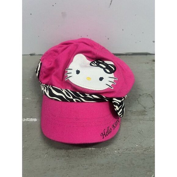 Hello Kitty Hat Baseball‎ Cap Girls Pink Embroidered Bow Accent Gift Barbiecore - Picture 1 of 6